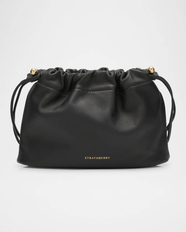 Charlotte Drawstring Leather Clutch Bag
